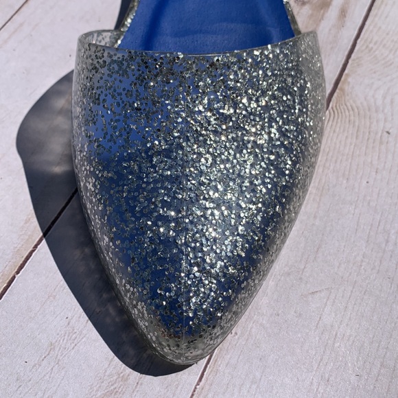 Jeffrey Campbell jell flats silver pointed toe 9 - Picture 6 of 11